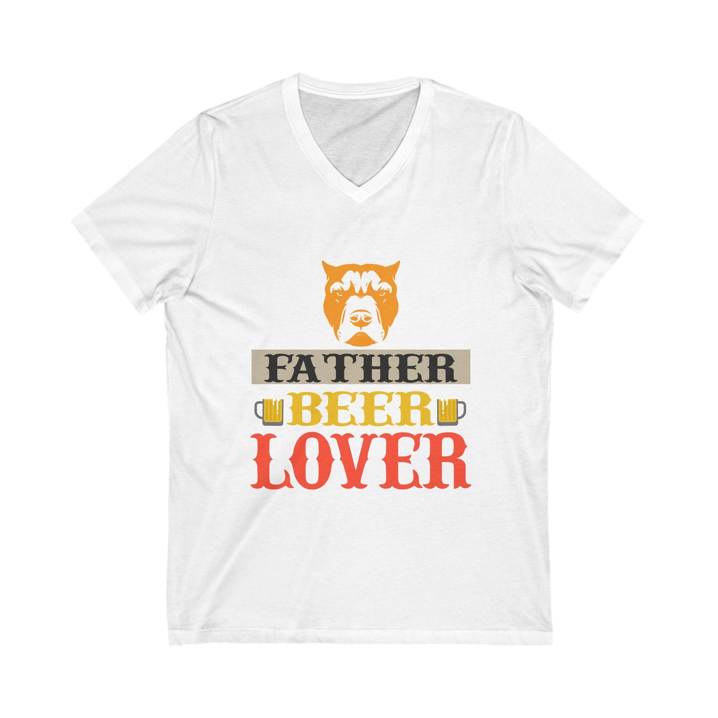 Dog Father Beer Lover Unisex Short Sleeve V-neck Tshirt
