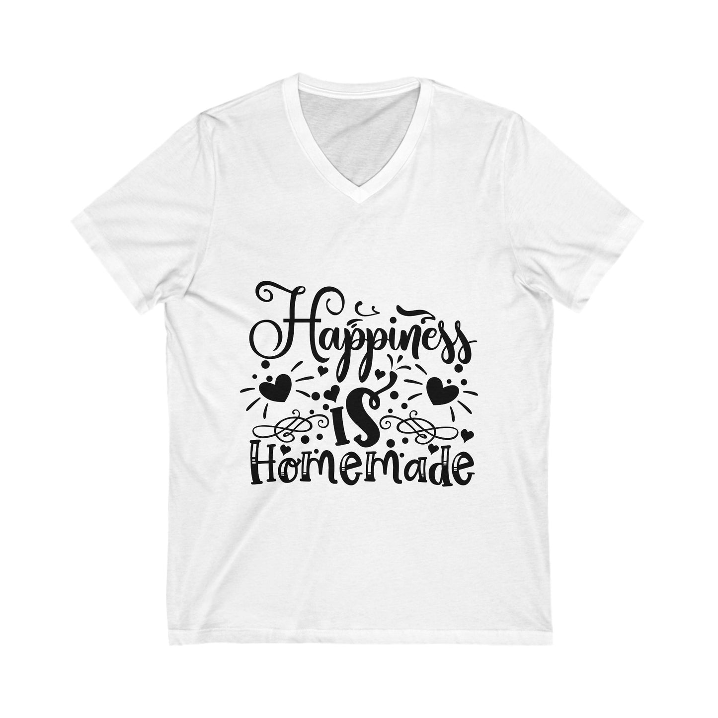 Happiness Is Homemade Unisex Short Sleeve V-neck Tshirt