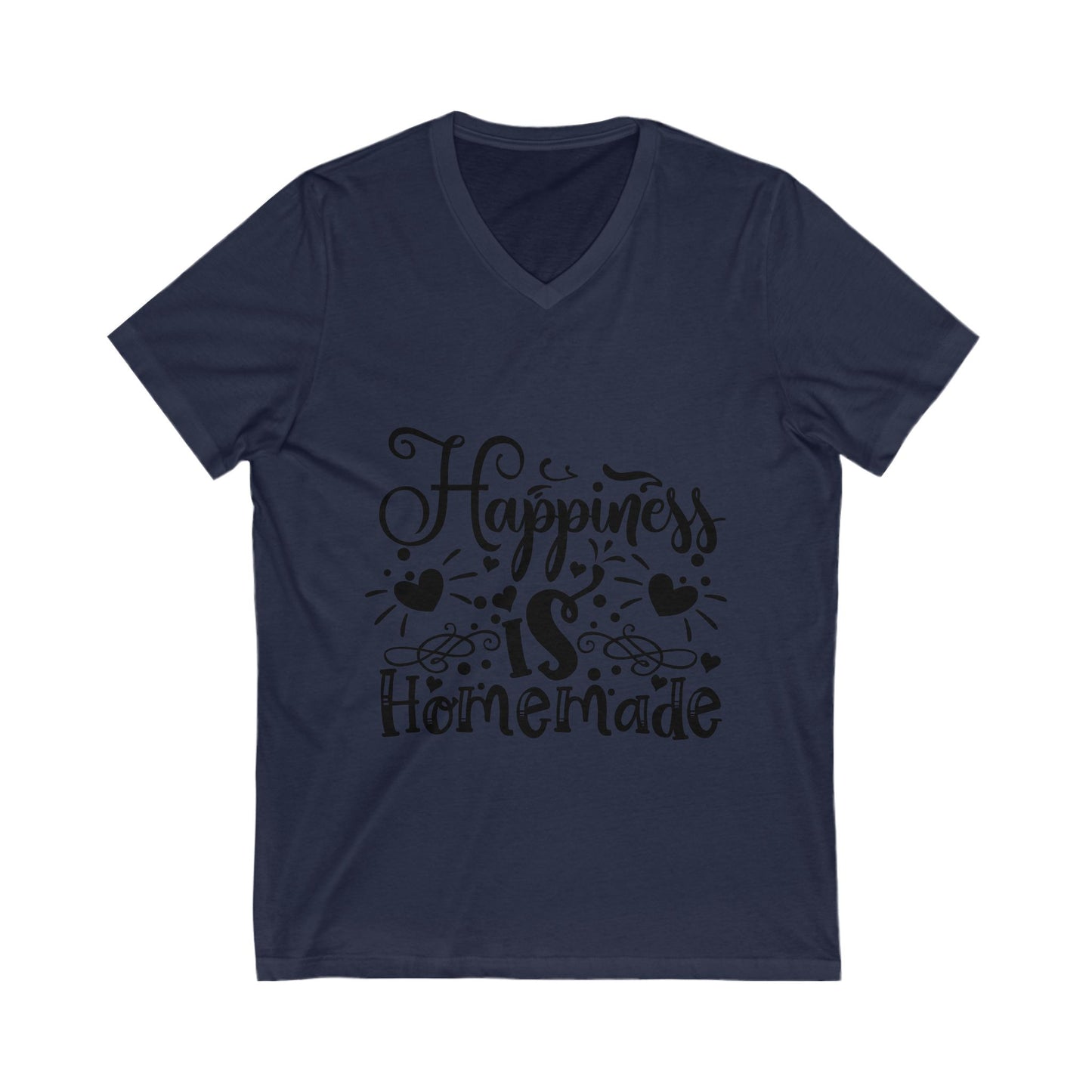 Happiness Is Homemade Unisex Short Sleeve V-neck Tshirt