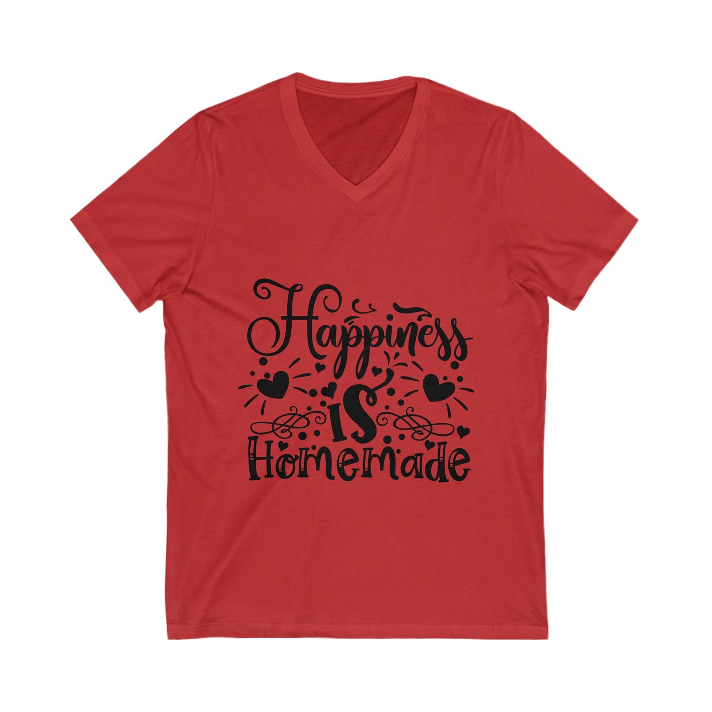 Happiness Is Homemade Unisex Short Sleeve V-neck Tshirt