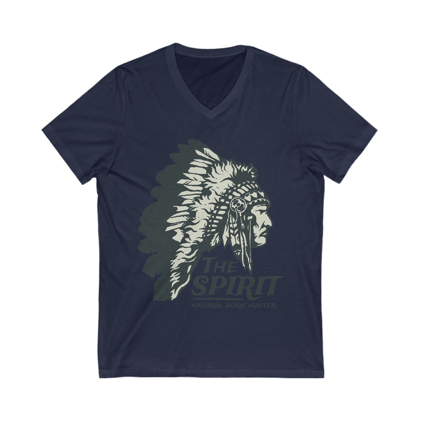 Natural Born Hunter Unisex Short Sleeve V-neck Tshirt