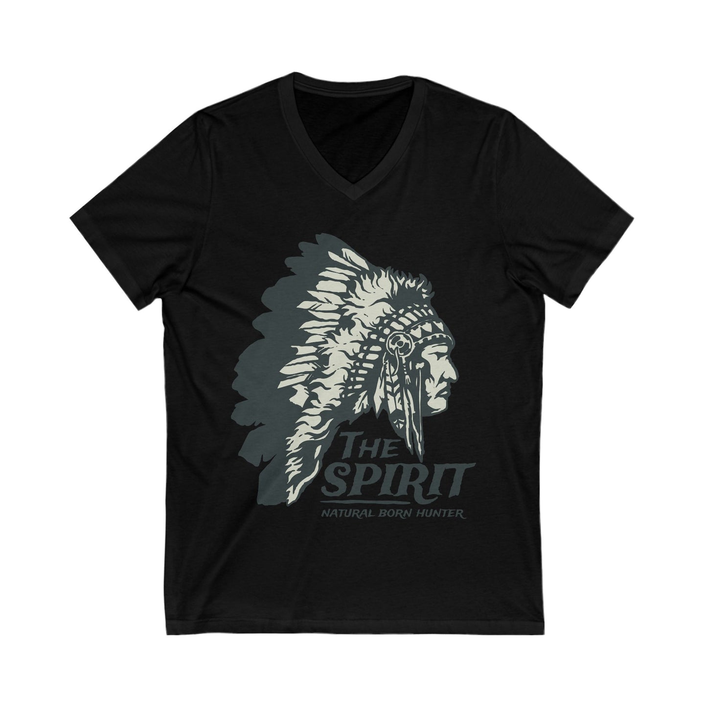 Natural Born Hunter Unisex Short Sleeve V-neck Tshirt