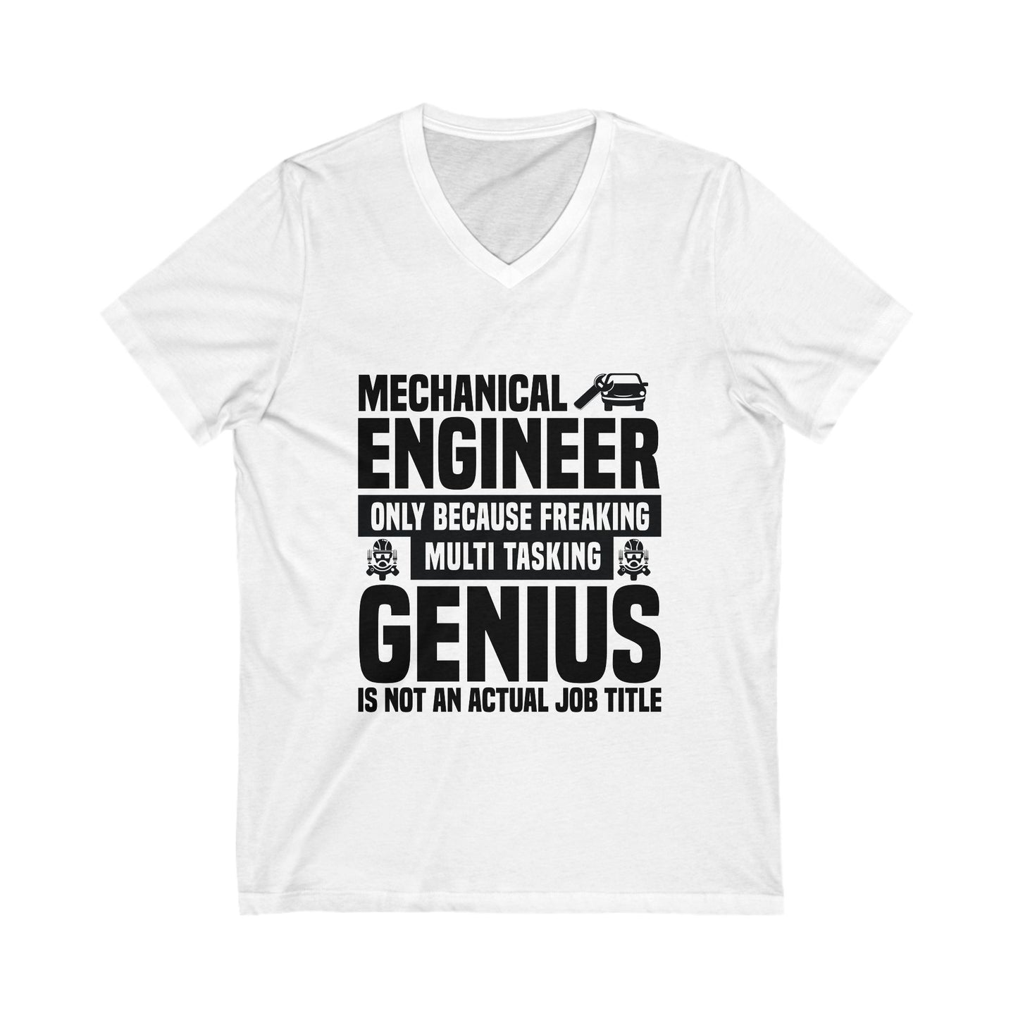 Mechanical Engineer Unisex Short Sleeve V-neck Tshirt