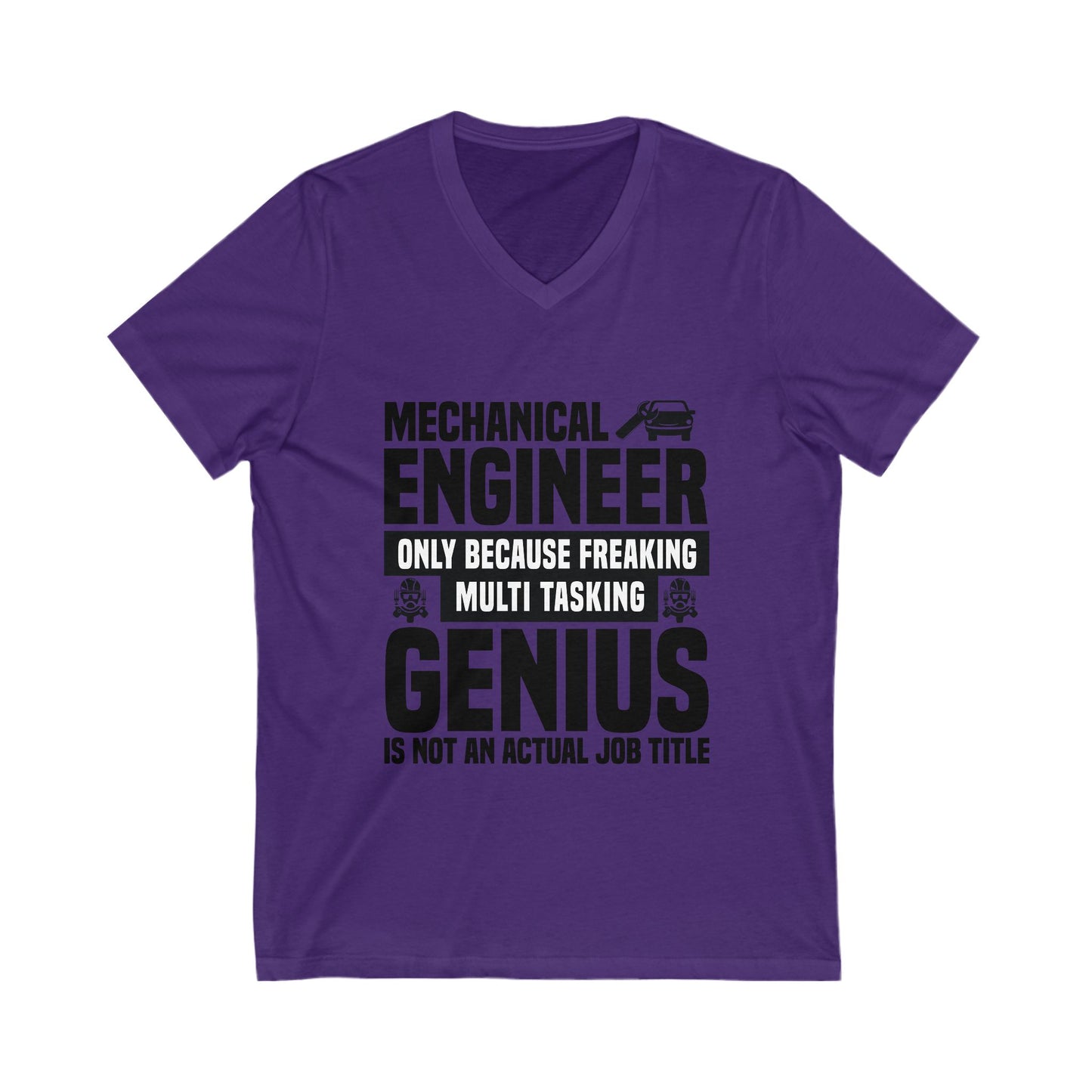 Mechanical Engineer Unisex Short Sleeve V-neck Tshirt