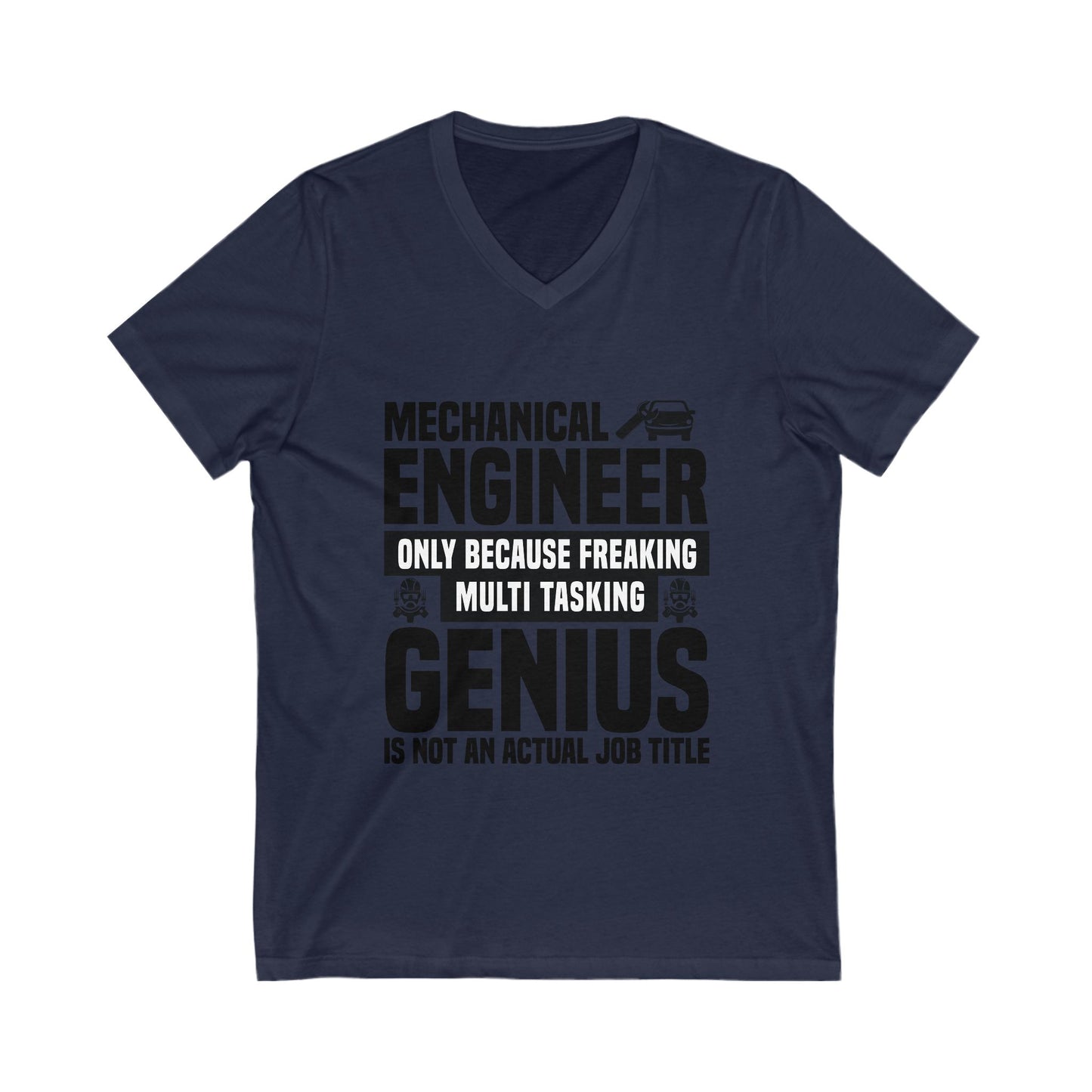 Mechanical Engineer Unisex Short Sleeve V-neck Tshirt