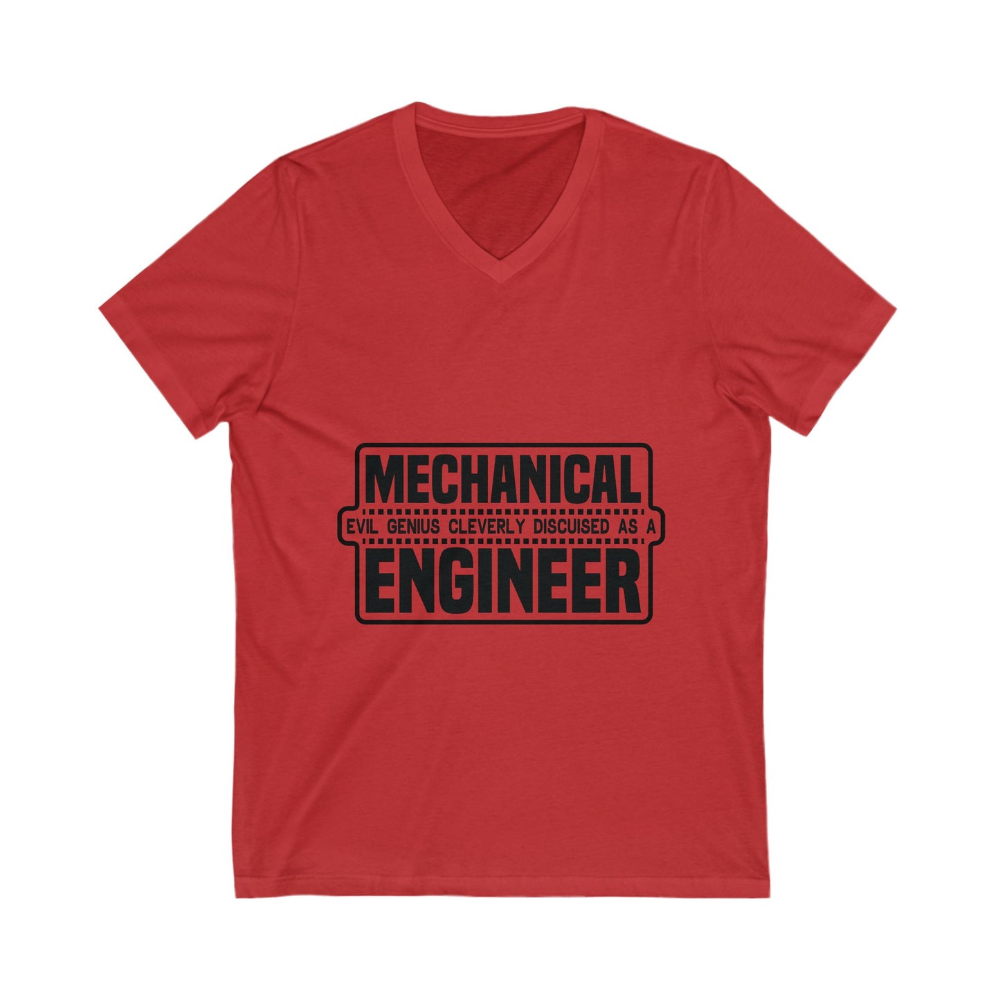 Mechanical Evil Unisex Short Sleeve V-neck Tshirt