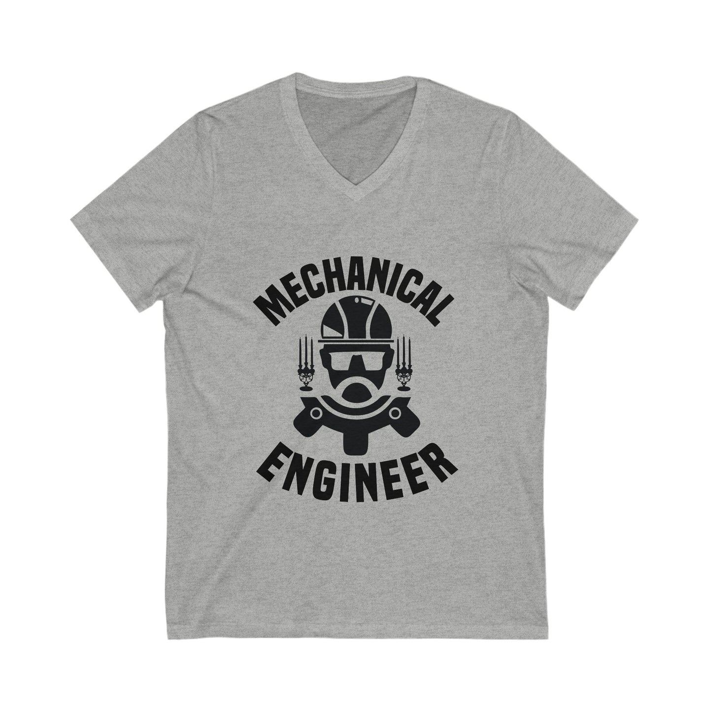 Mechanical Unisex Short Sleeve V-neck Tshirt