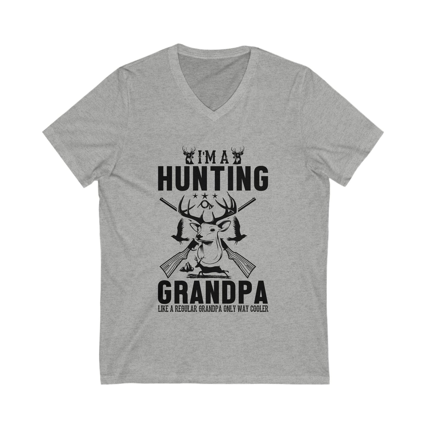 I'M A Hunting Grandpa Unisex Short Sleeve V-neck Tshirt