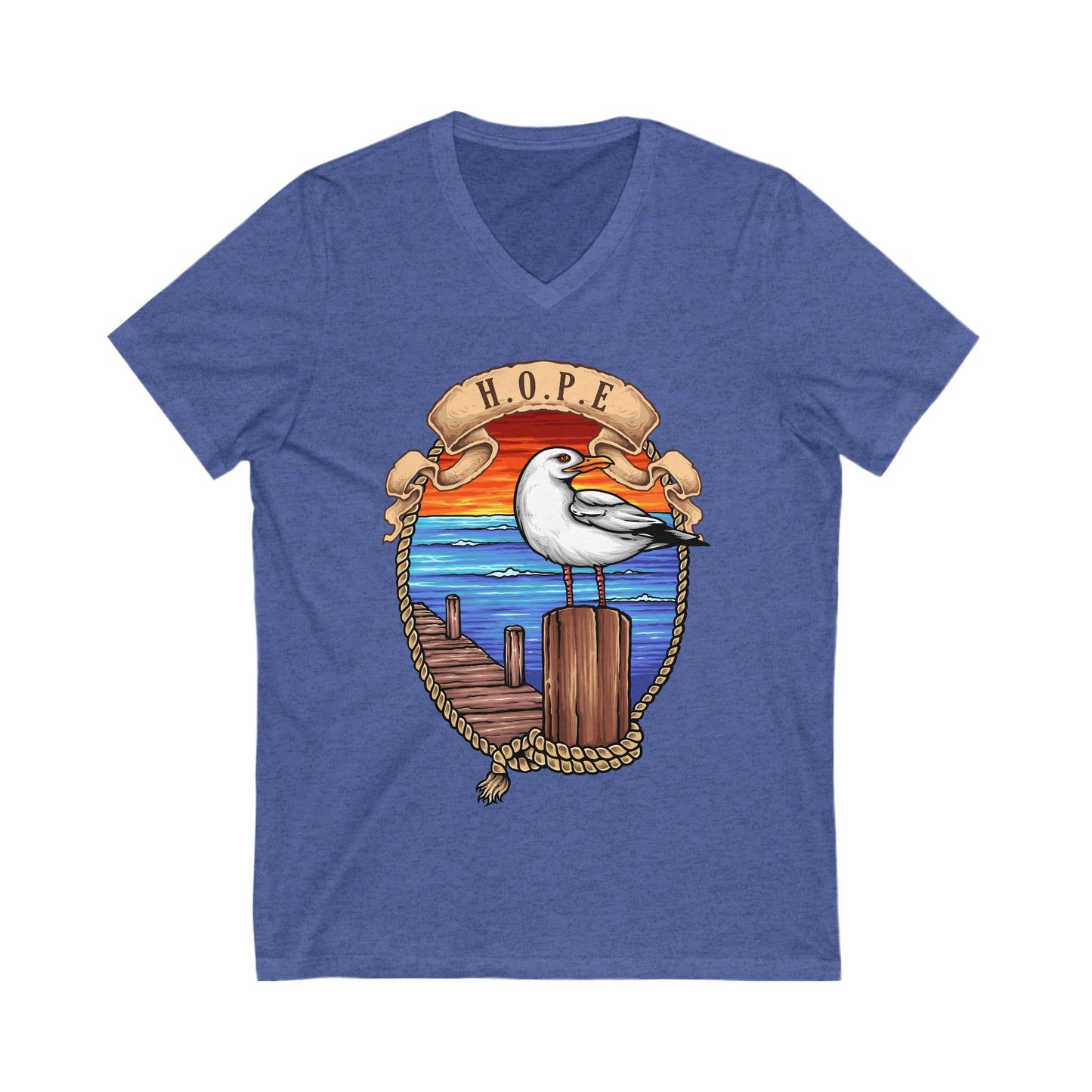 Hope Unisex Short Sleeve V-neck Tshirt