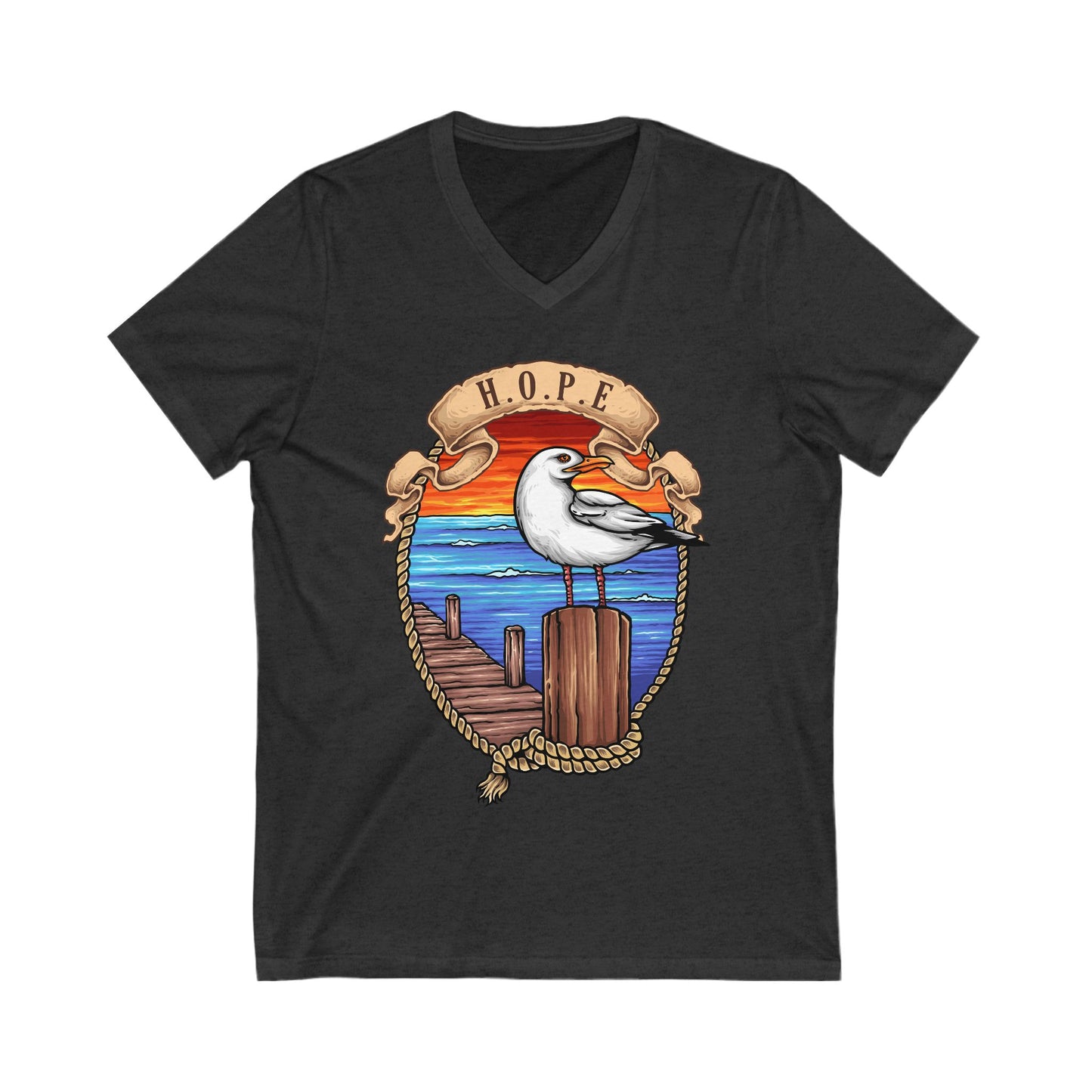 Hope Unisex Short Sleeve V-neck Tshirt