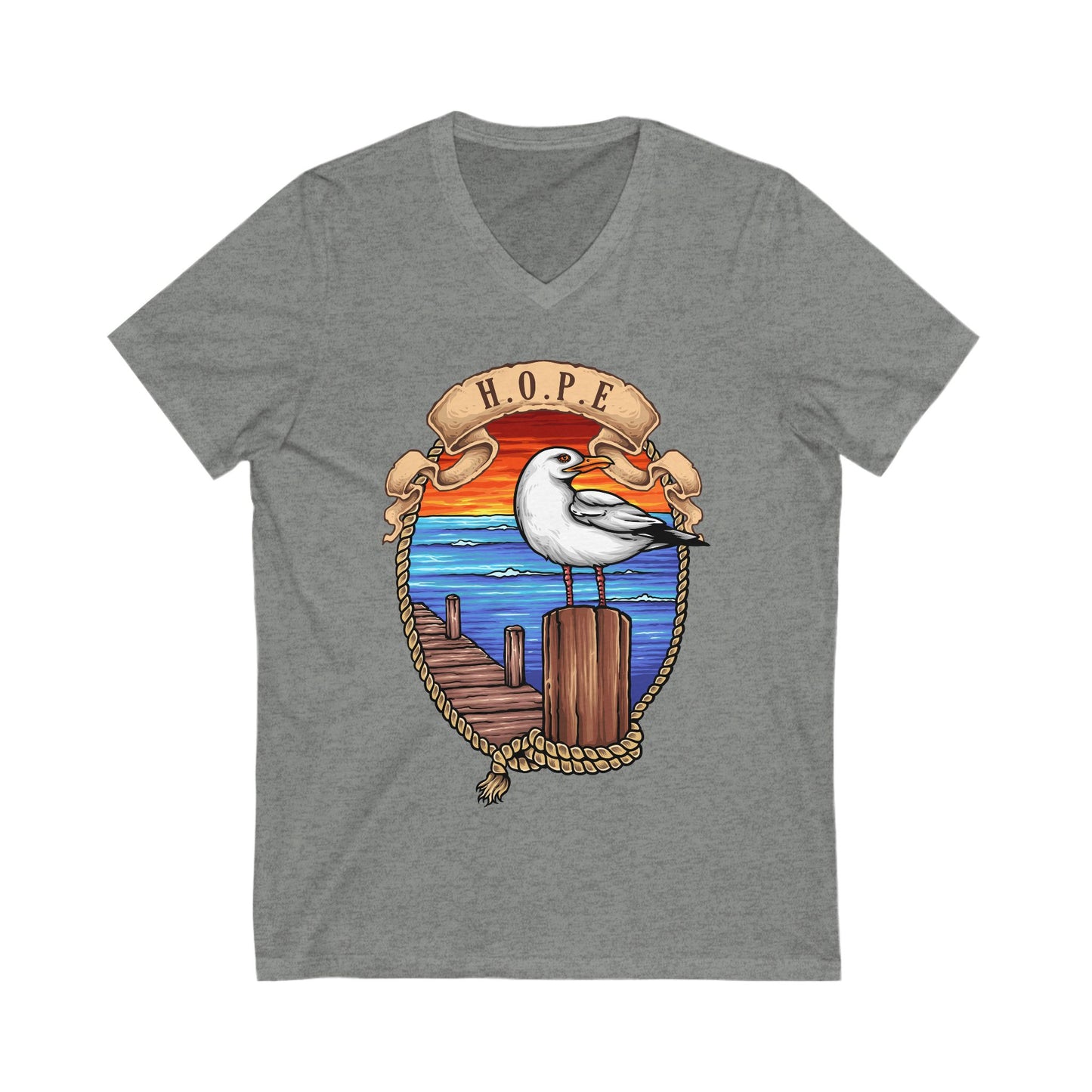 Hope Unisex Short Sleeve V-neck Tshirt