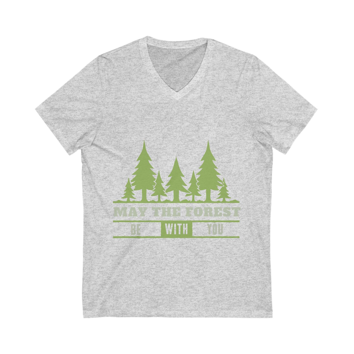 May The Forest Be With You Unisex Short Sleeve V-neck Tshirt