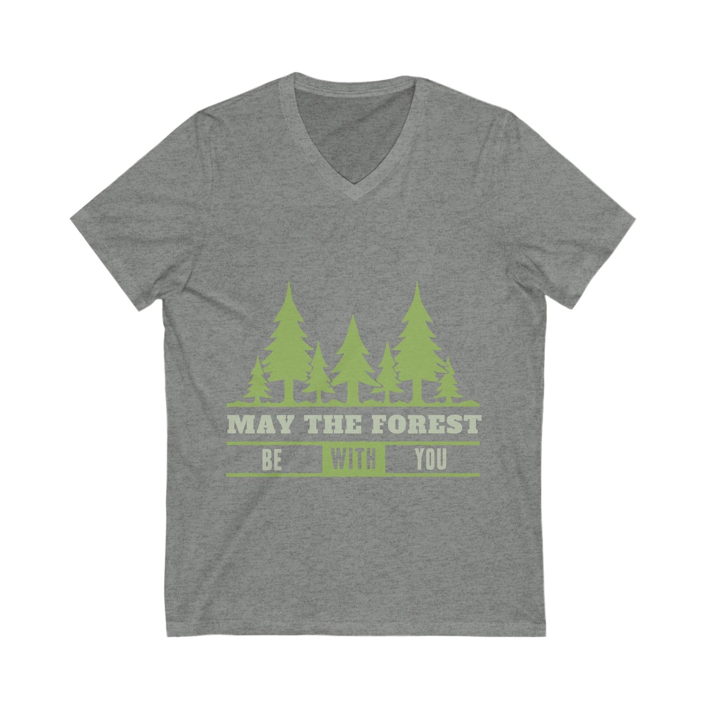 May The Forest Be With You Unisex Short Sleeve V-neck Tshirt