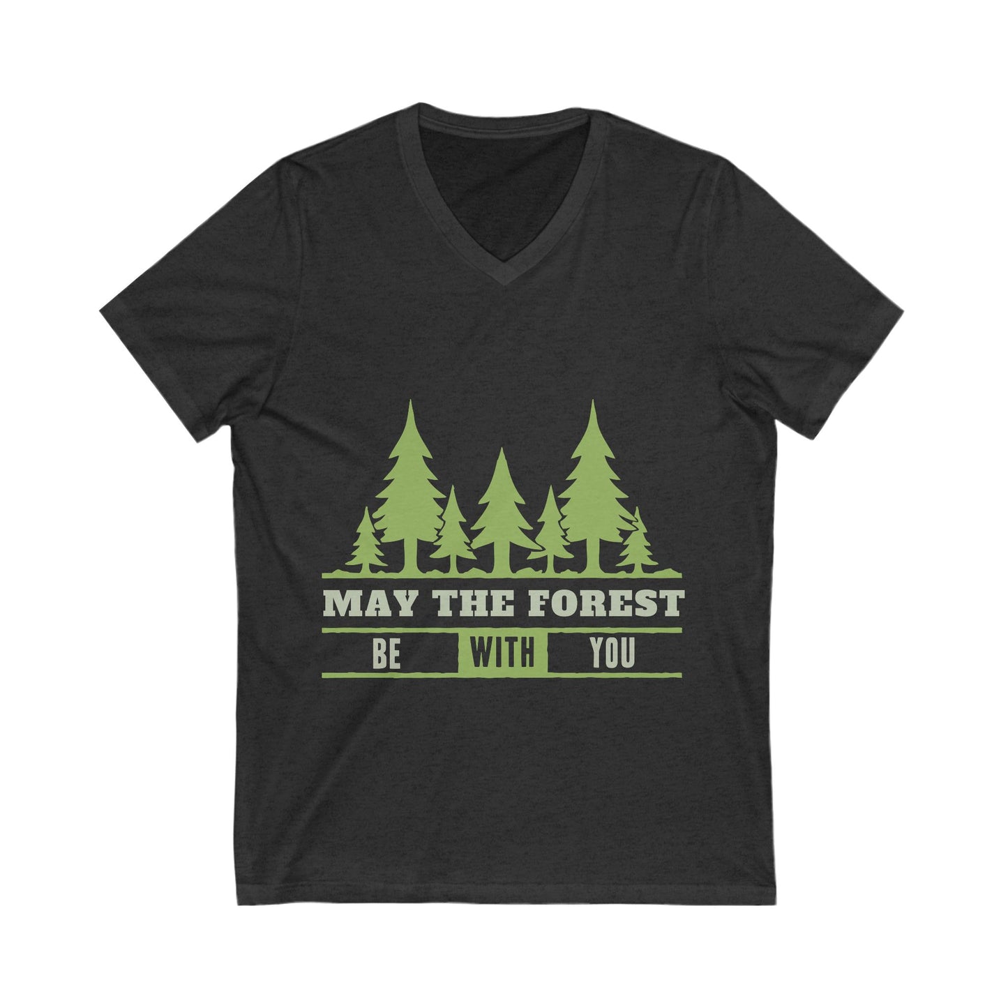 May The Forest Be With You Unisex Short Sleeve V-neck Tshirt