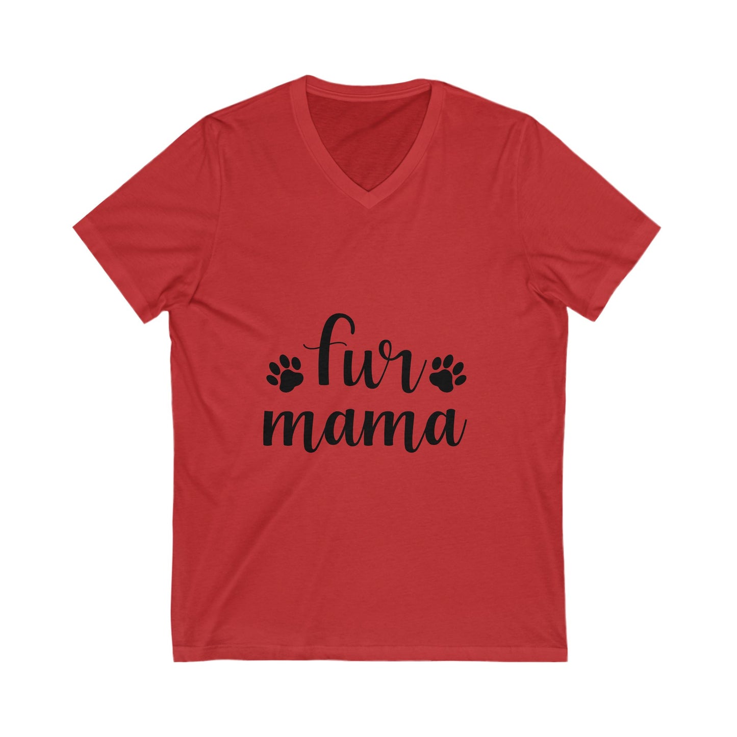 Fur Mama Unisex Short Sleeve V-neck Tshirt