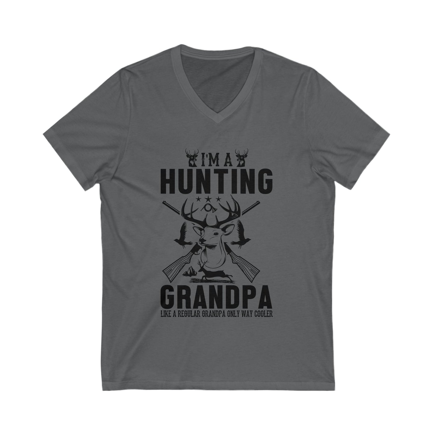 I'M A Hunting Grandpa Unisex Short Sleeve V-neck Tshirt