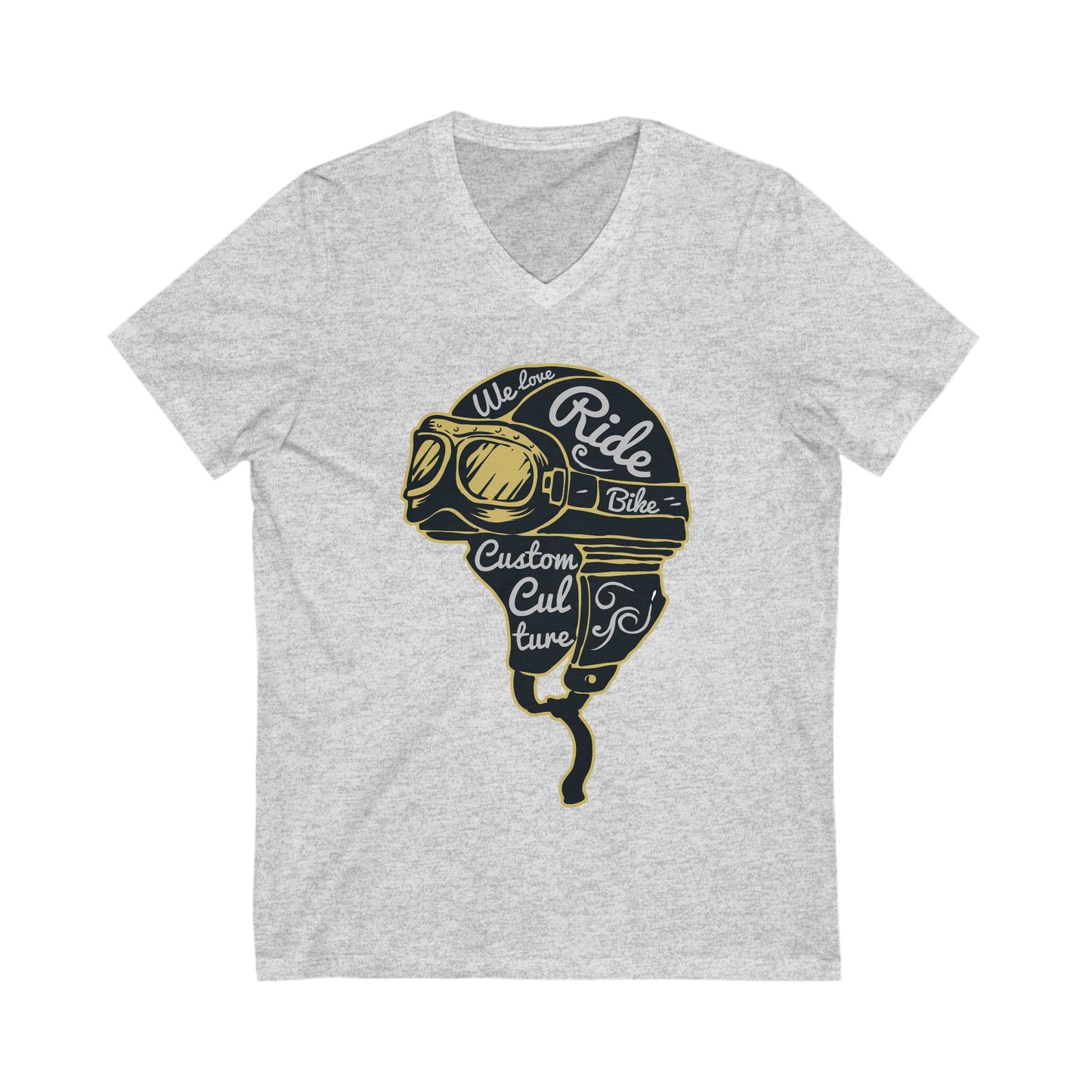 Helmet Unisex Short Sleeve V-neck Tshirt