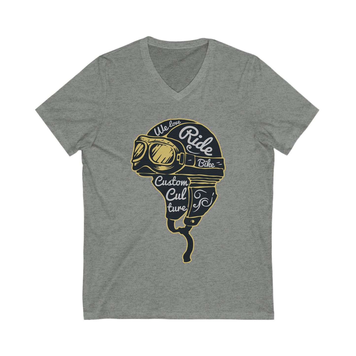 Helmet Unisex Short Sleeve V-neck Tshirt