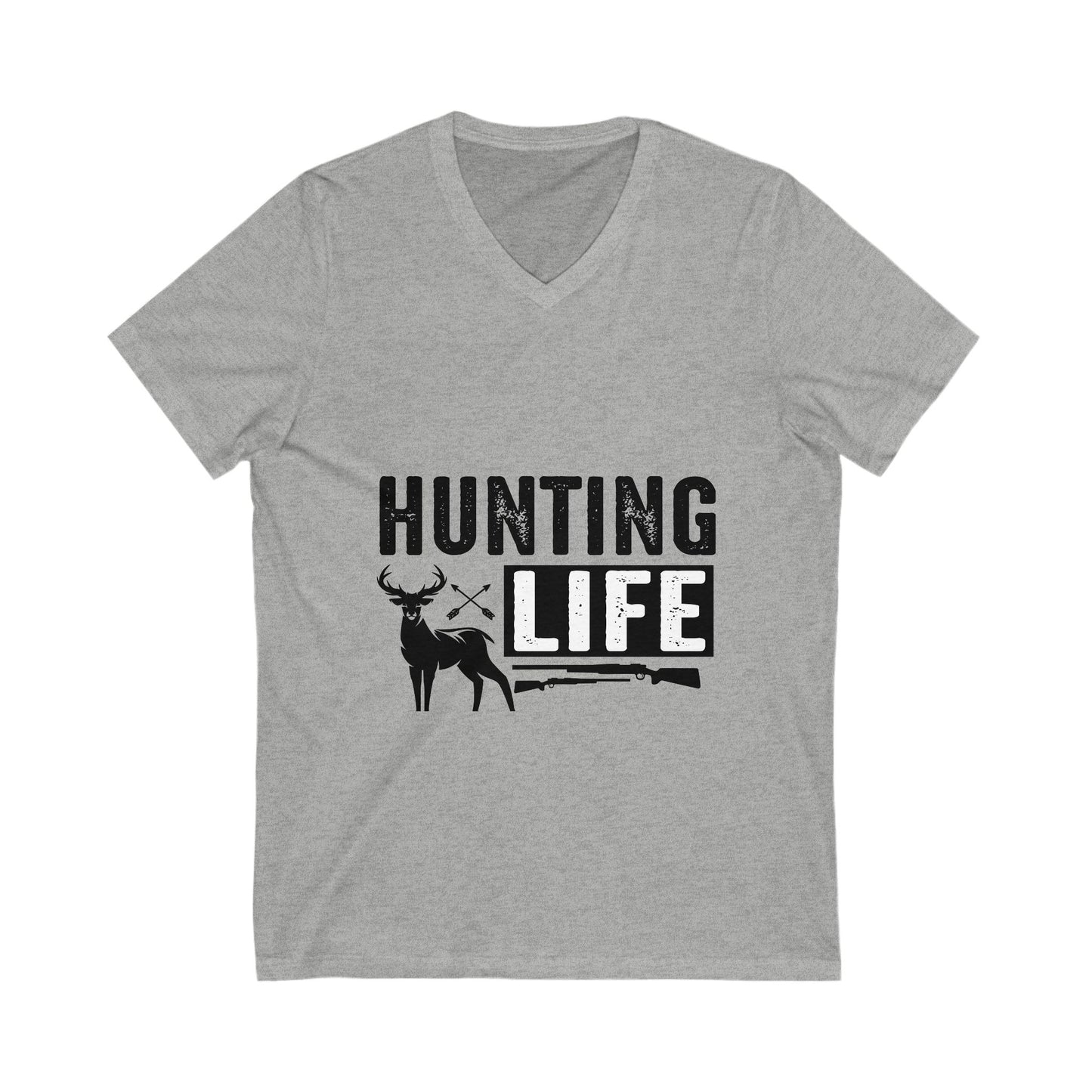 Hunting Is Life Unisex Short Sleeve V-neck Tshirt
