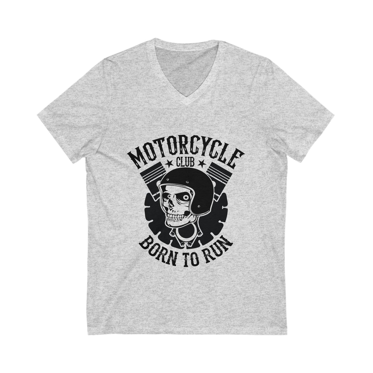 Motorcycle Club Born To Run Unisex Short Sleeve V-neck Tshirt