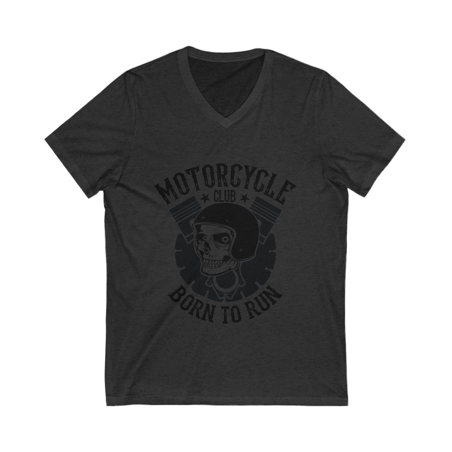 Motorcycle Club Born To Run Unisex Short Sleeve V-neck Tshirt