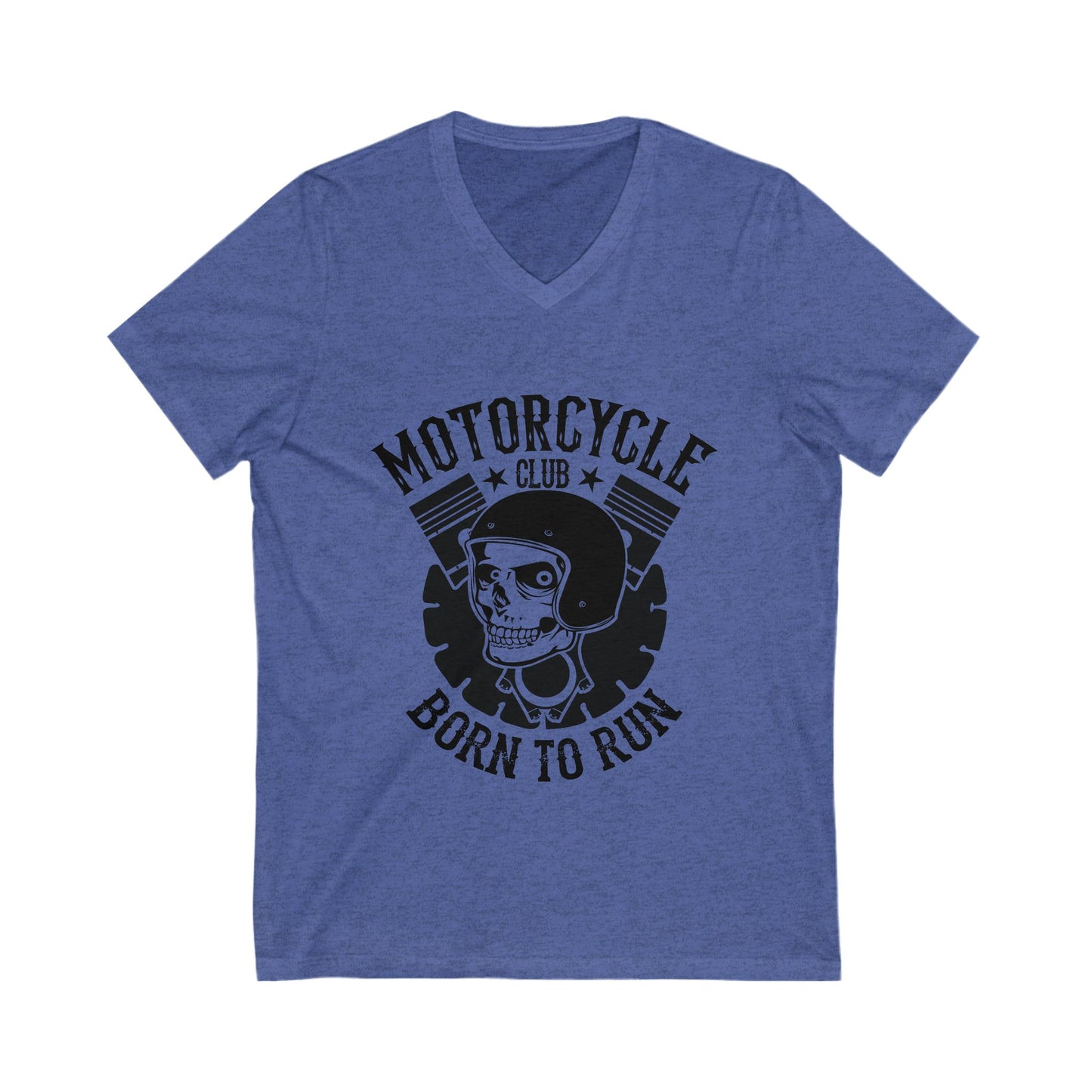 Motorcycle Club Born To Run Unisex Short Sleeve V-neck Tshirt