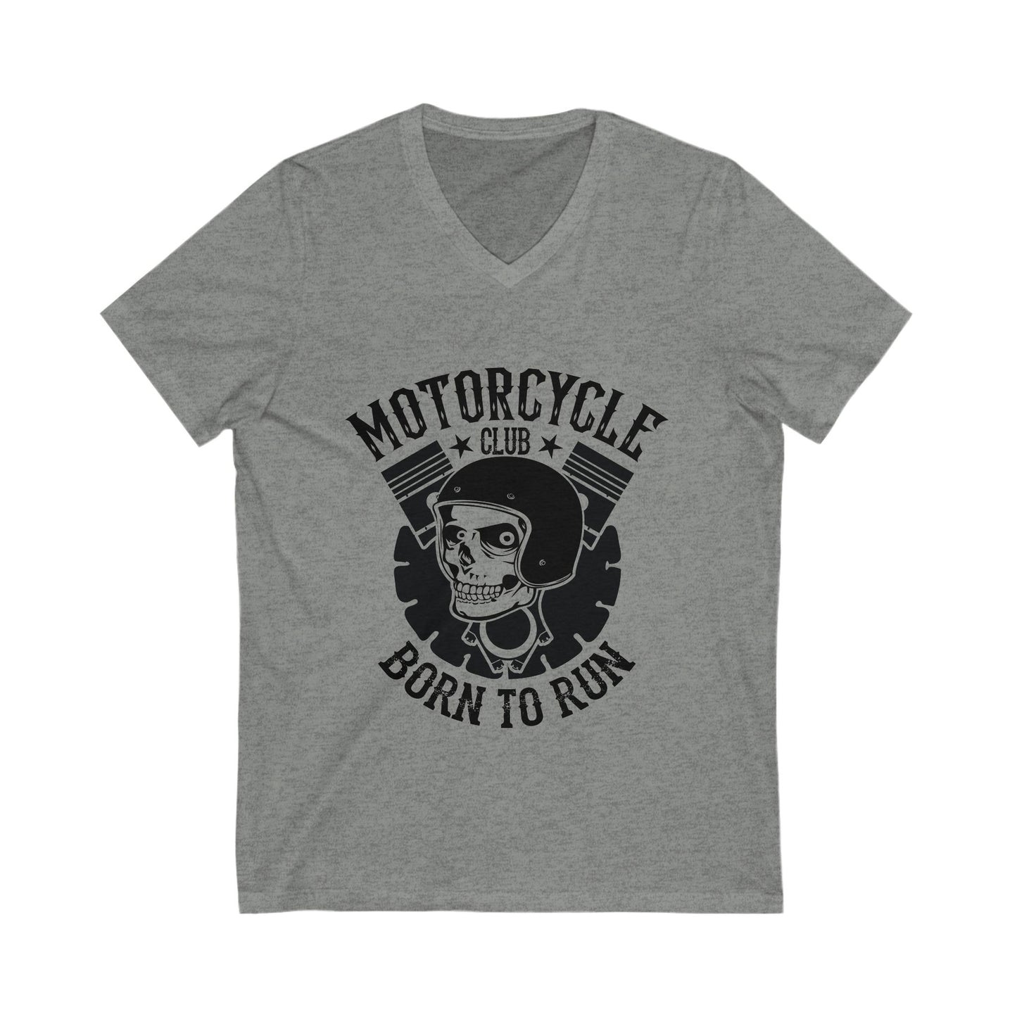 Motorcycle Club Born To Run Unisex Short Sleeve V-neck Tshirt