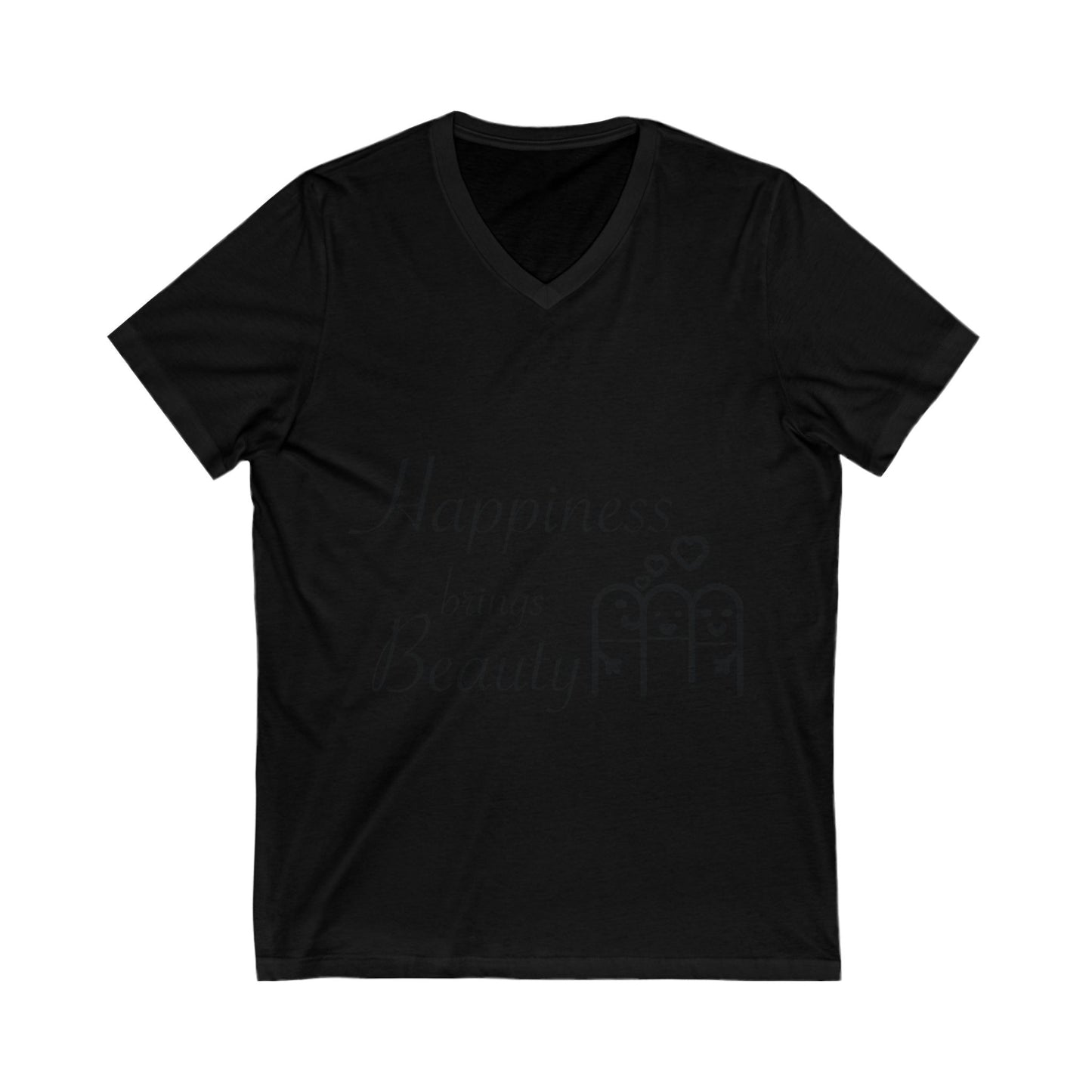 Happiness Brings Unisex Short Sleeve V-neck Tshirt
