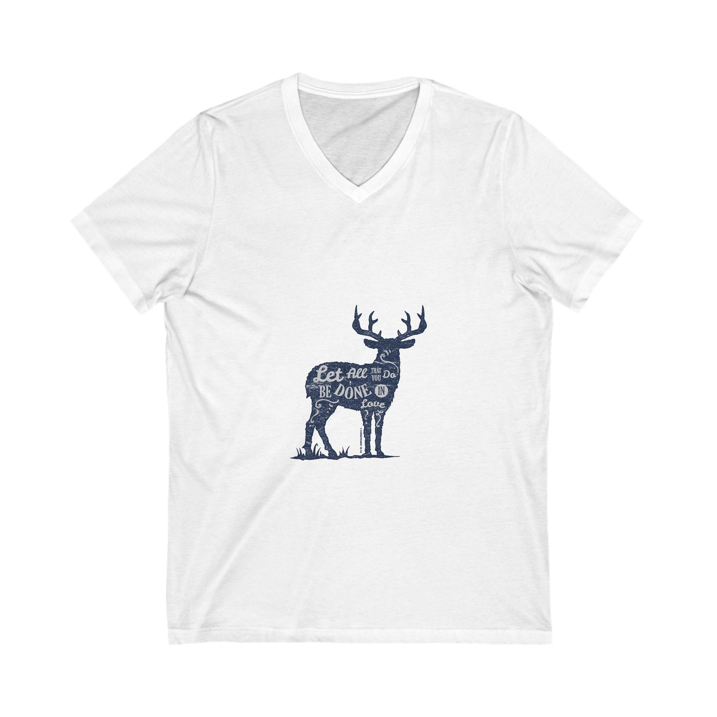 Done In Love Unisex Short Sleeve V-neck Tshirt