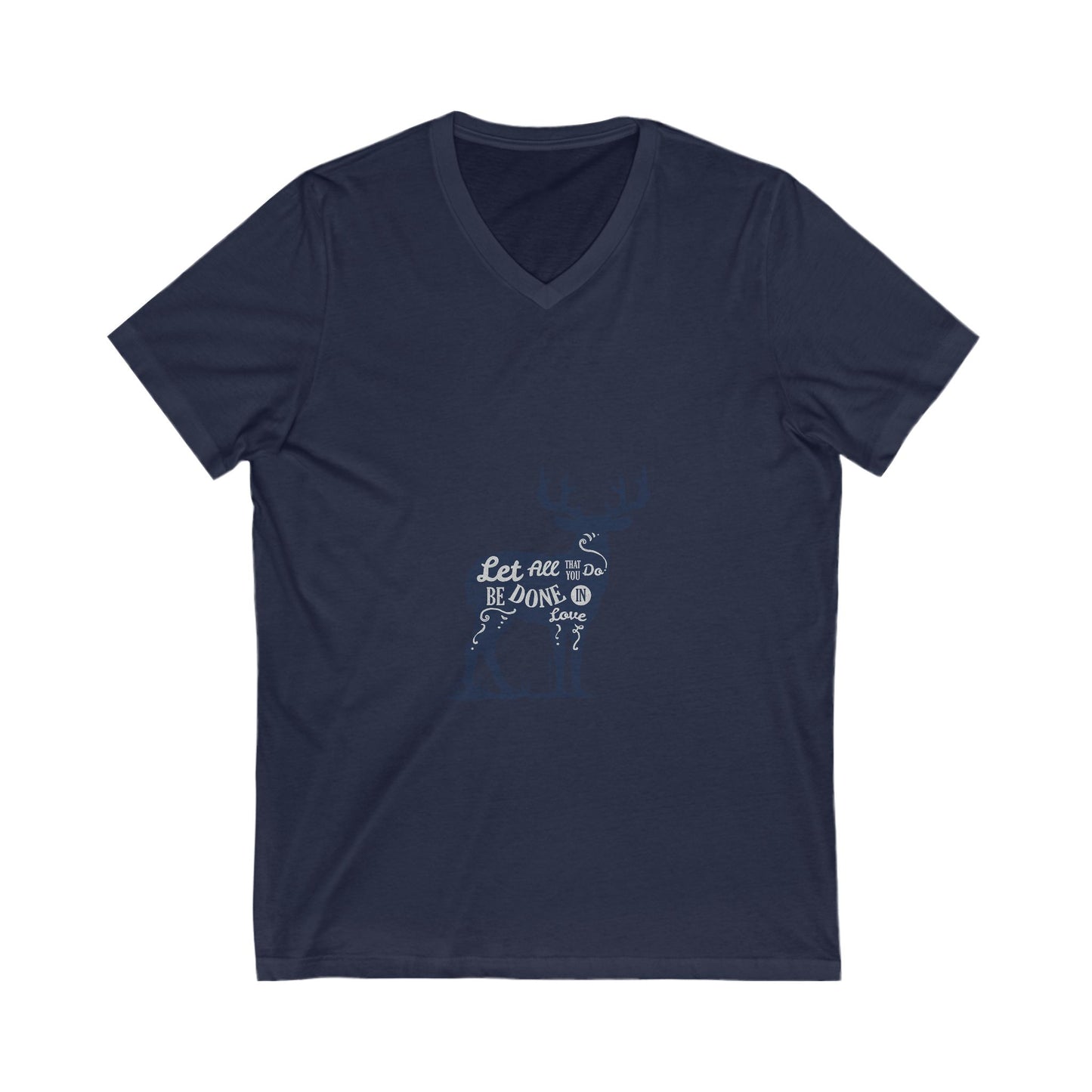 Done In Love Unisex Short Sleeve V-neck Tshirt