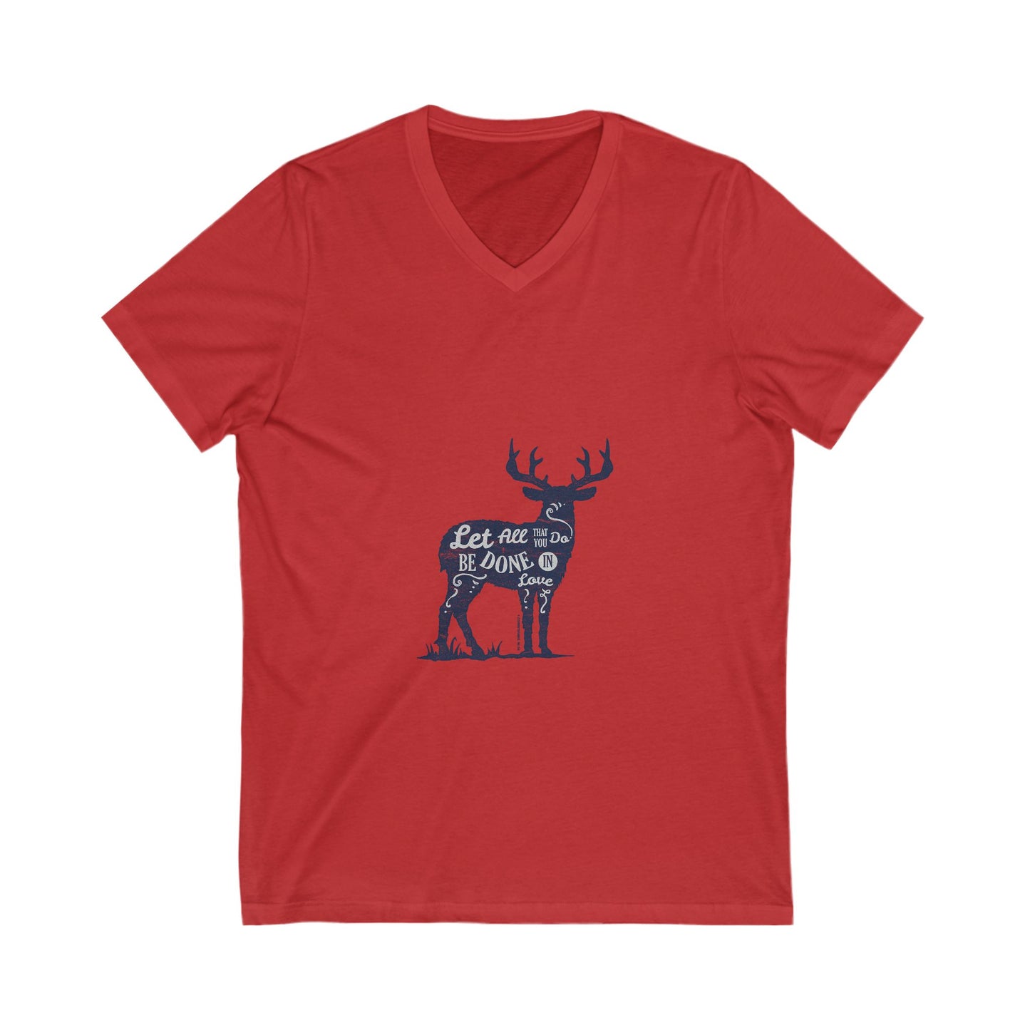 Done In Love Unisex Short Sleeve V-neck Tshirt
