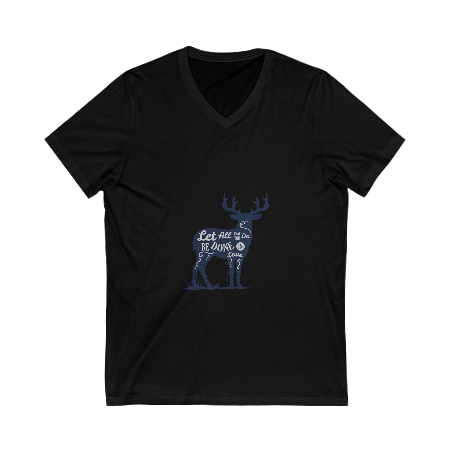 Done In Love Unisex Short Sleeve V-neck Tshirt