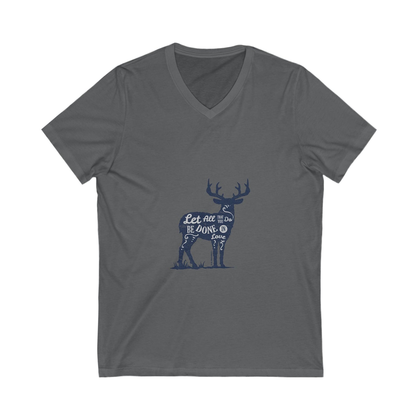 Done In Love Unisex Short Sleeve V-neck Tshirt