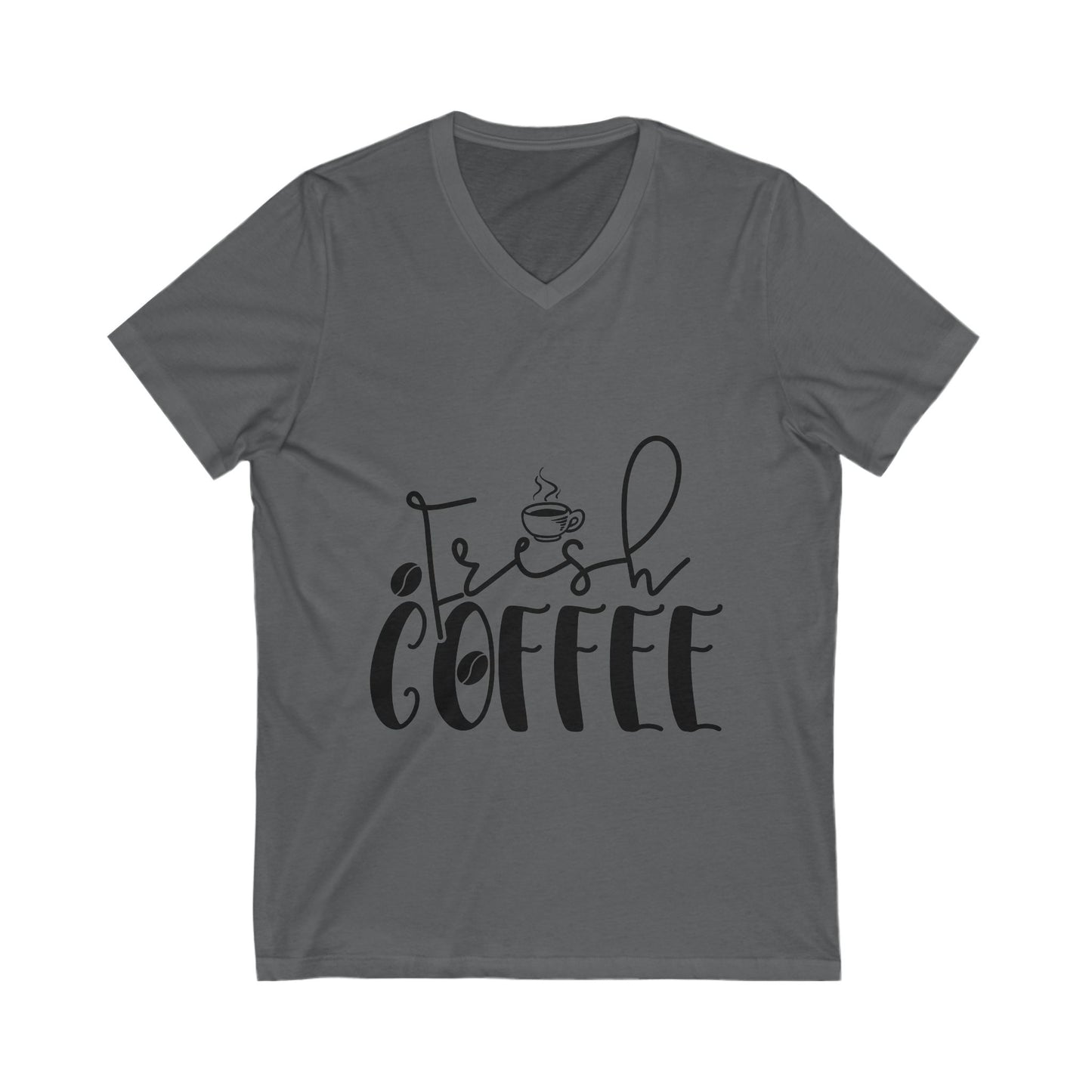 Fresh Coffee Unisex Short Sleeve V-neck Tshirt
