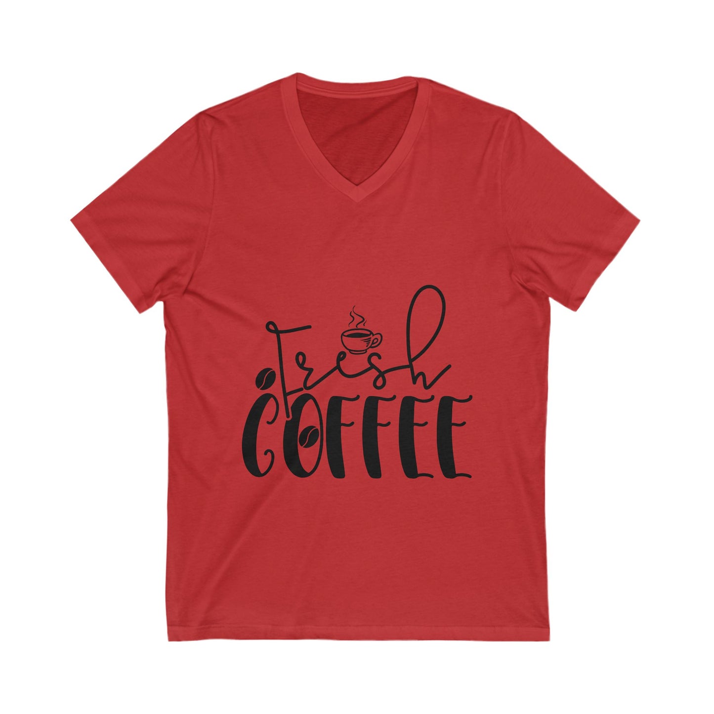 Fresh Coffee Unisex Short Sleeve V-neck Tshirt