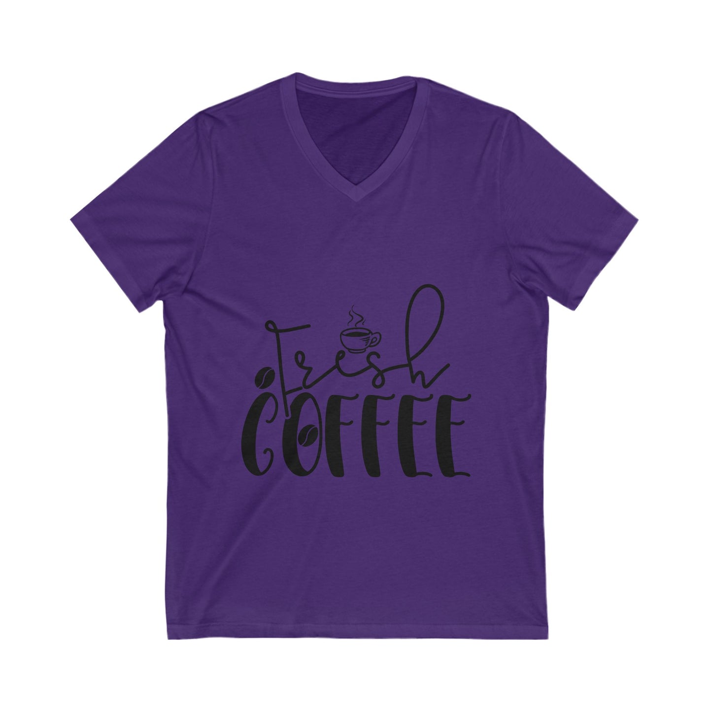 Fresh Coffee Unisex Short Sleeve V-neck Tshirt