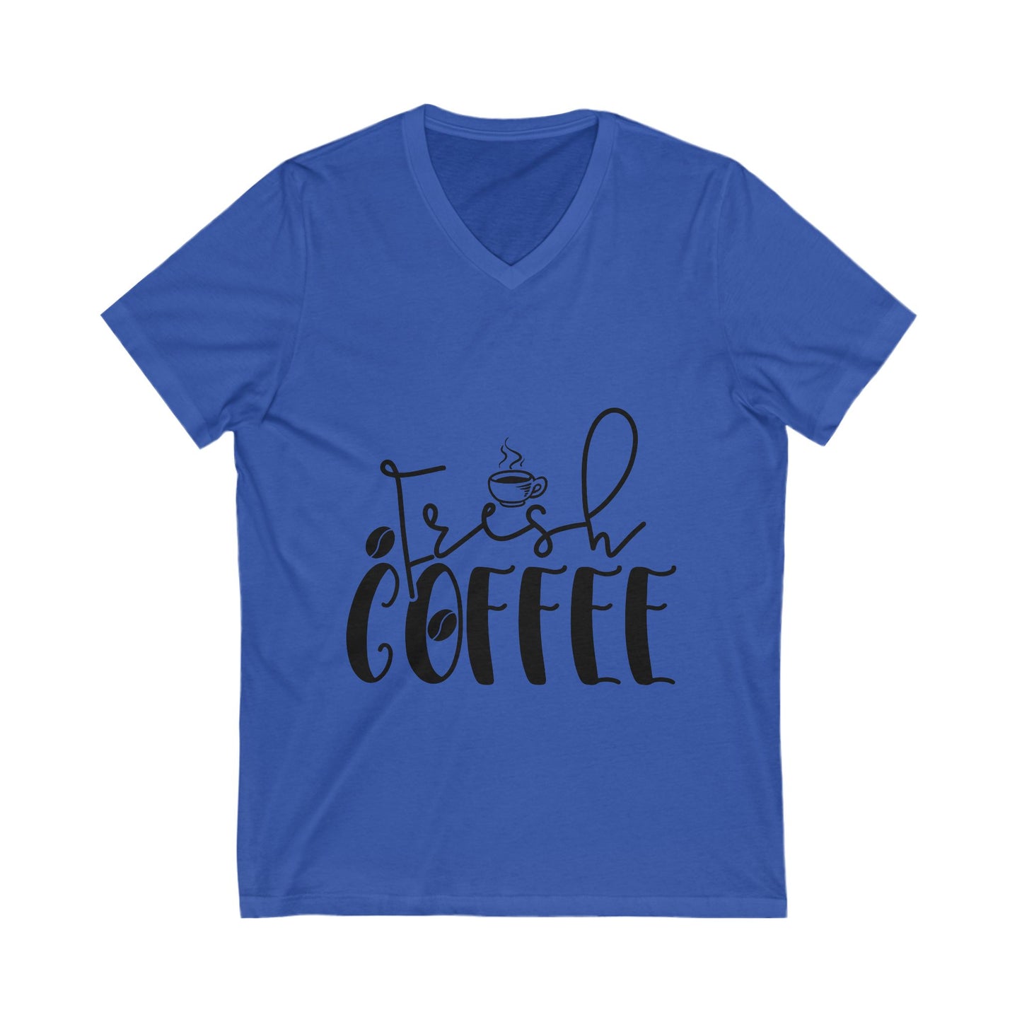 Fresh Coffee Unisex Short Sleeve V-neck Tshirt