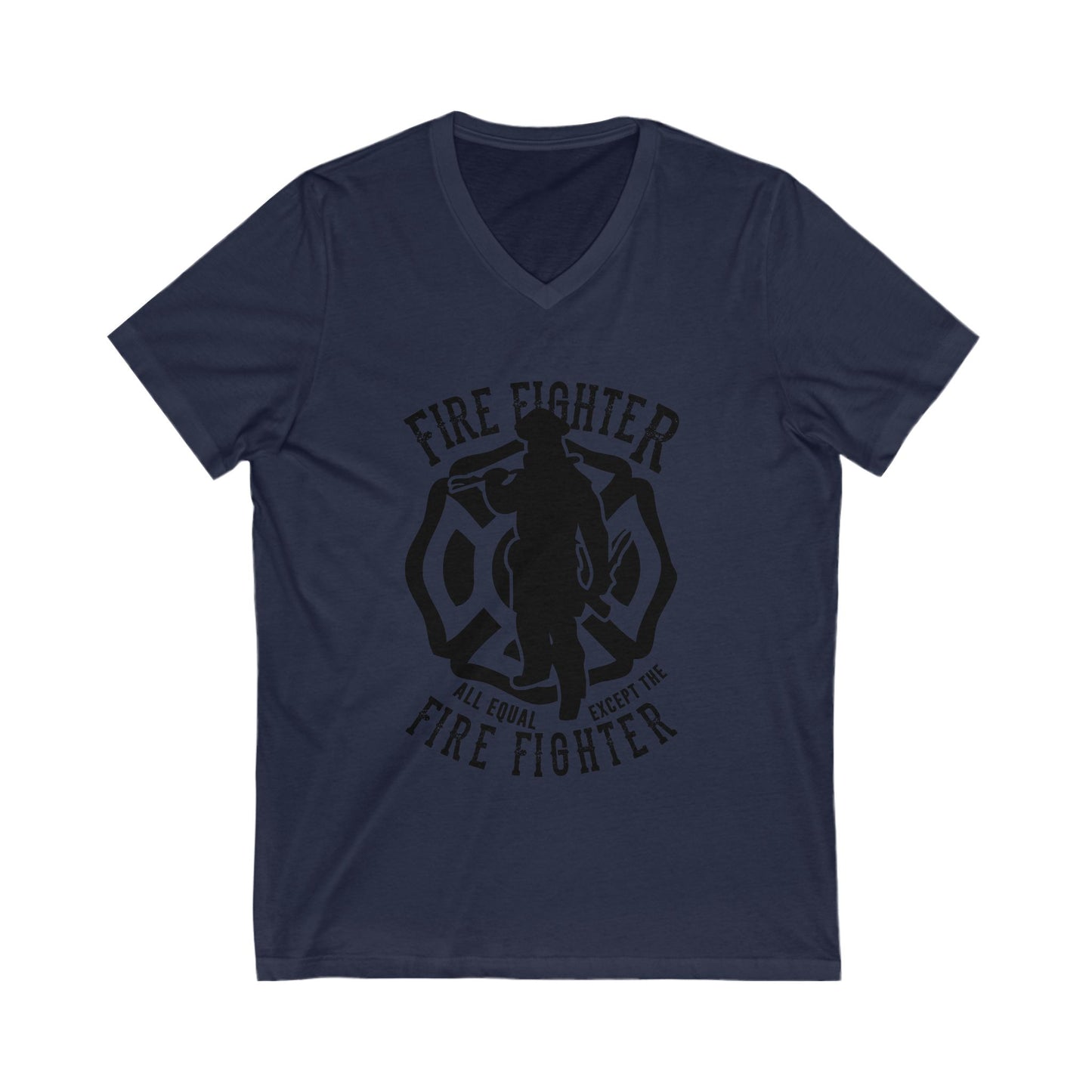 Fire Fighter Unisex Short Sleeve V-neck Tshirt
