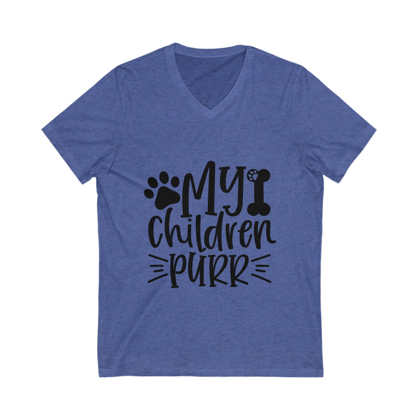 My Children Purr Unisex Short Sleeve V-neck Tshirt