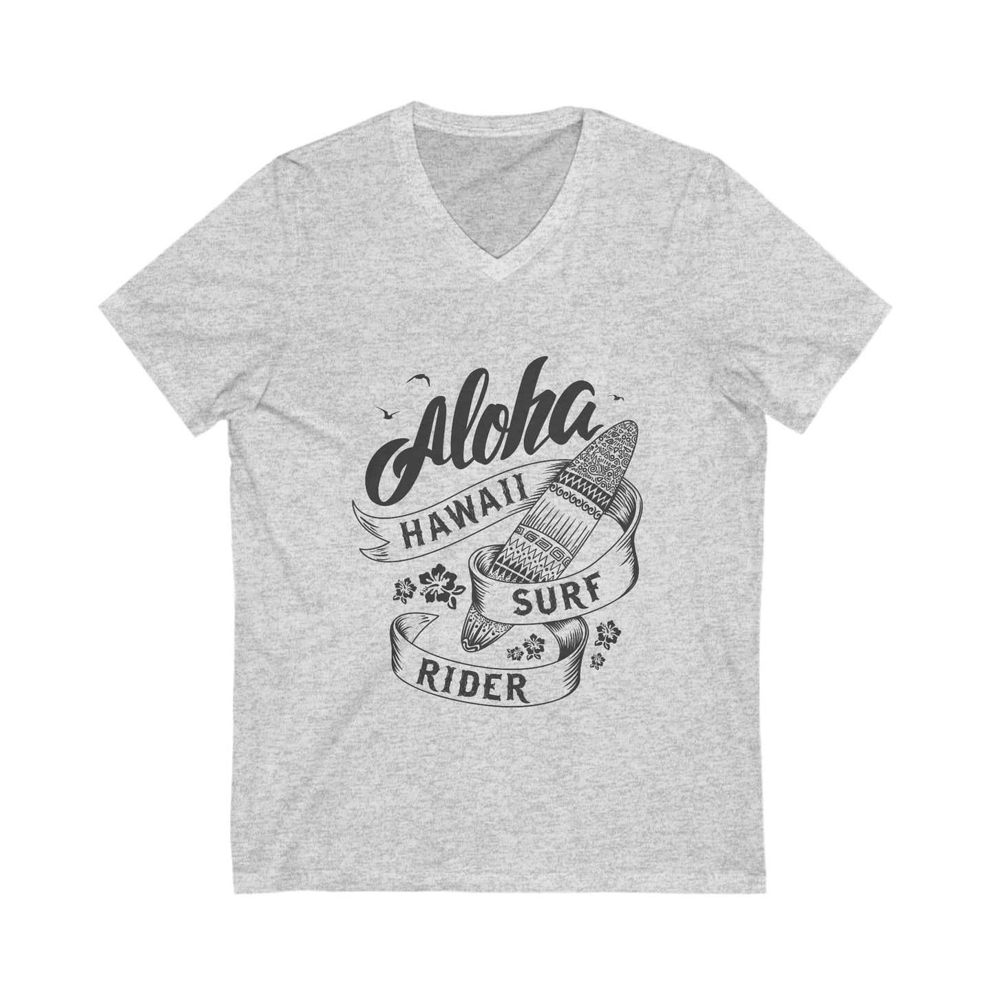 Hawaii Surf Rider Unisex Short Sleeve V-neck Tshirt