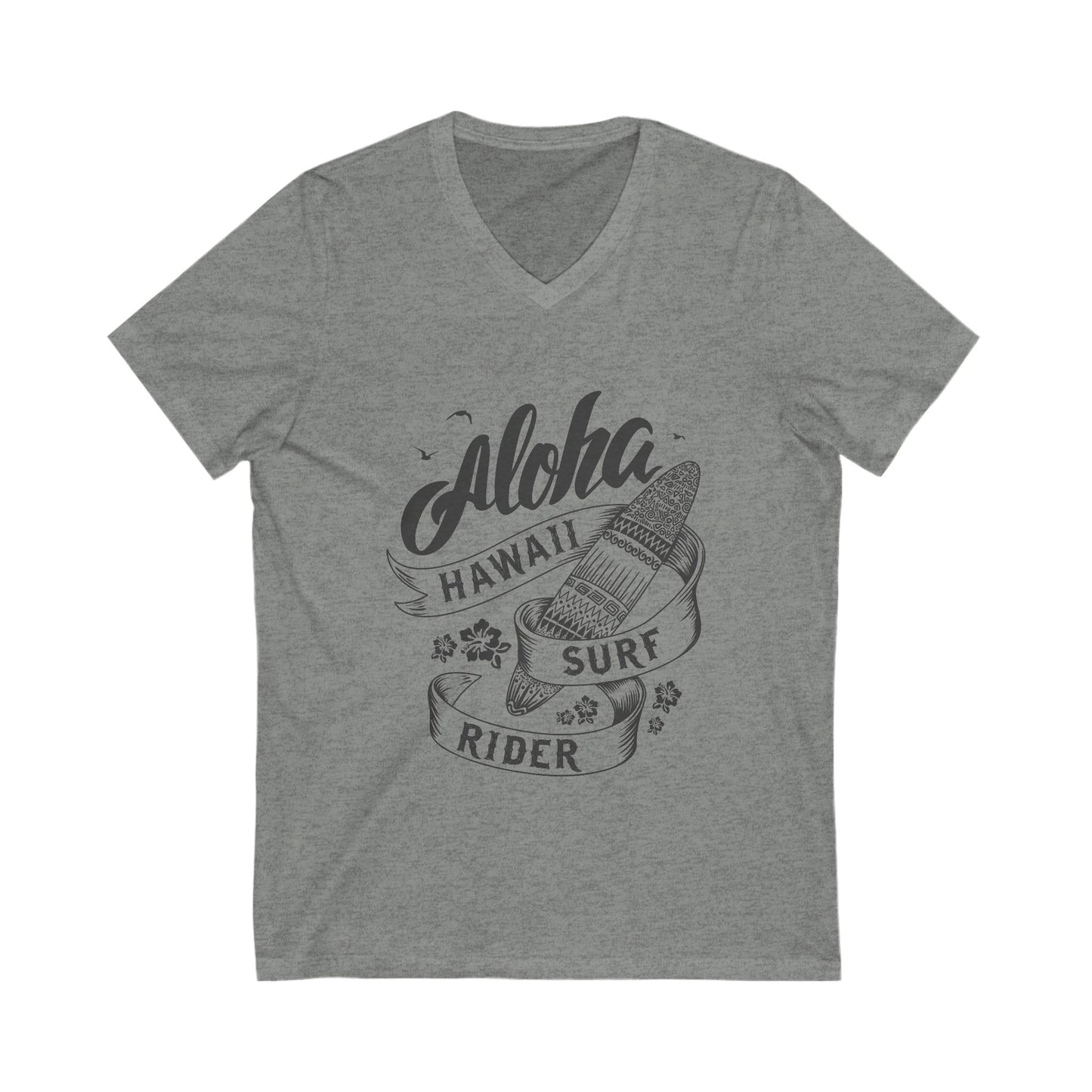 Hawaii Surf Rider Unisex Short Sleeve V-neck Tshirt