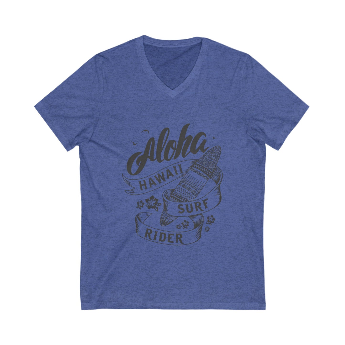 Hawaii Surf Rider Unisex Short Sleeve V-neck Tshirt