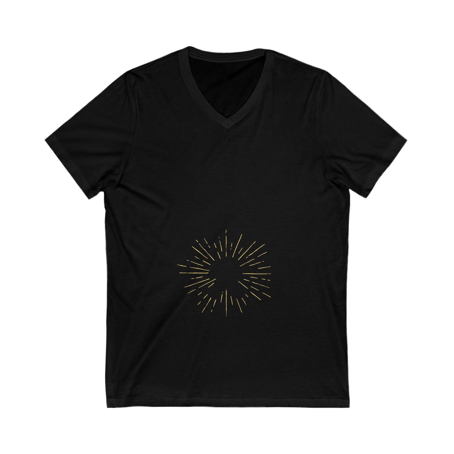 Namaste V-Neck Tee - Unisex Short Sleeve Shirt for Peaceful Living