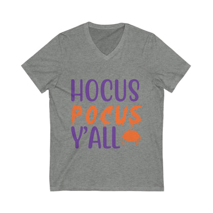 Hocus Pocus Y All Unisex Short Sleeve V-neck Tshirt