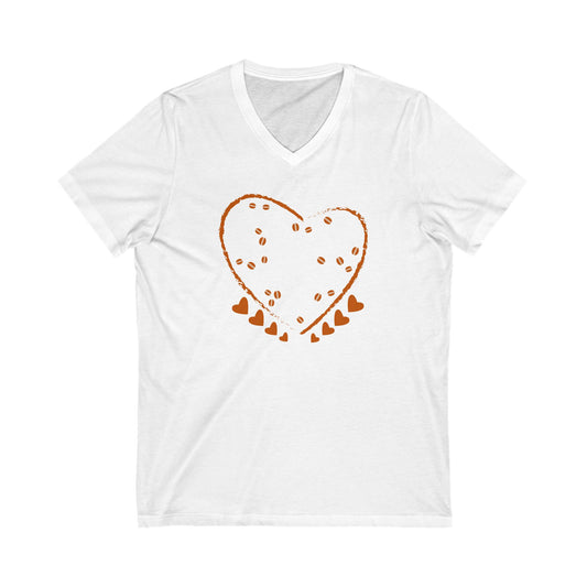 Love Is In The Air And It Smells Like Coffee Unisex Short Sleeve V-neck Tshirt