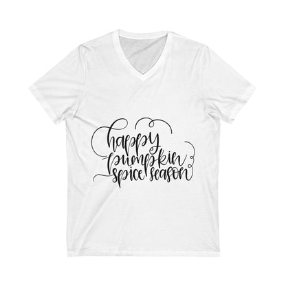 Happy Pumpkin Spice Season Unisex Short Sleeve V-neck Tshirt