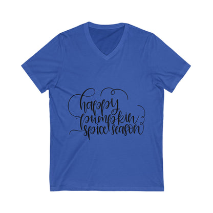 Happy Pumpkin Spice Season Unisex Short Sleeve V-neck Tshirt