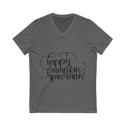 Happy Pumpkin Spice Season Unisex Short Sleeve V-neck Tshirt