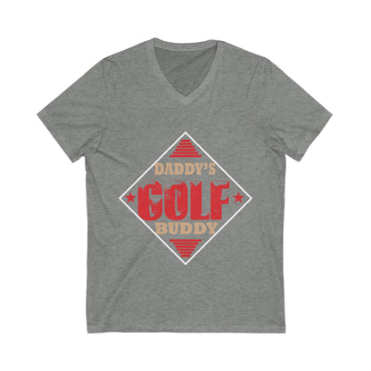 Daddy'S Golf Buddy Unisex Short Sleeve V-neck Tshirt