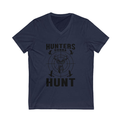 Hunters Gonna Hunt Unisex Short Sleeve V-neck Tshirt